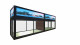 Scube361 Eventcontainer - Doppelter Showroom mit LED Attika