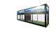 Scube361 Eventcontainer - Doppelter Showroom mit LED Attika