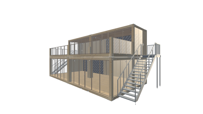 Holzmodule / Holzmodule Woodline - PREFAB 217 - Screenshot - Vorne Rechts