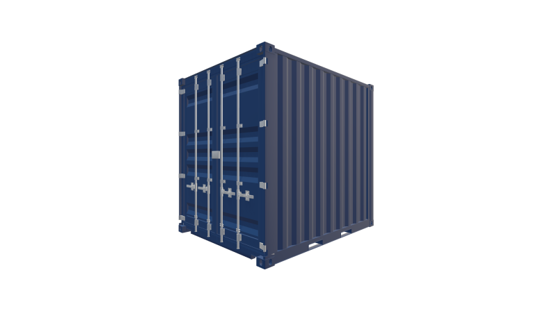 Seecontainer / Seecontainer 10 Fuß HighCube Container - Screenshot - Vorne Rechts