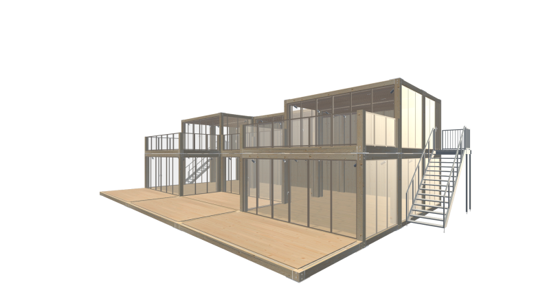 Holzmodule / Holzmodule Woodline - PREFAB 220 - Screenshot - Vorne Rechts
