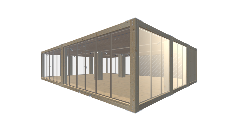 Holzmodule / Holzmodule Woodline - PREFAB 215 - Screenshot - Vorne Rechts