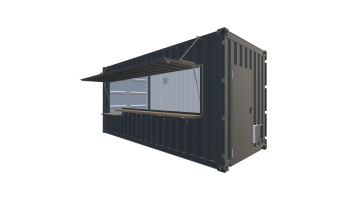 20 Fuß HighCube Kiosk Container - Vorne Rechts Screenshot - Vorne Rechts