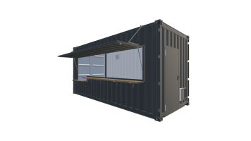 20 Fuß HighCube Kiosk Container - Vorne Rechts Screenshot - Vorne Rechts