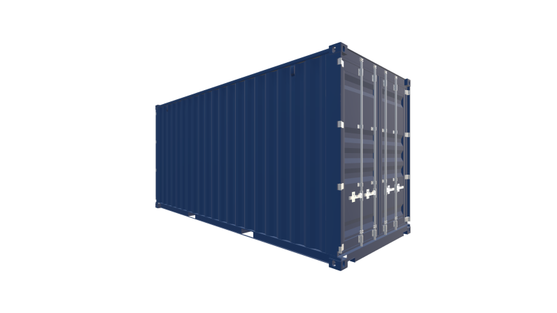Seecontainer 20 Fuß HighCube DD Container - Screenshot - Vorne Rechts