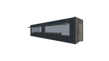 40 Fuß HighCube Kiosk Container - Vorne Rechts Screenshot - Vorne Rechts