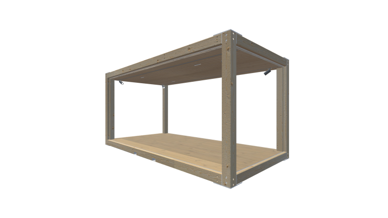 Holzmodule Woodline Basis - Screenshot - Vorne Rechts