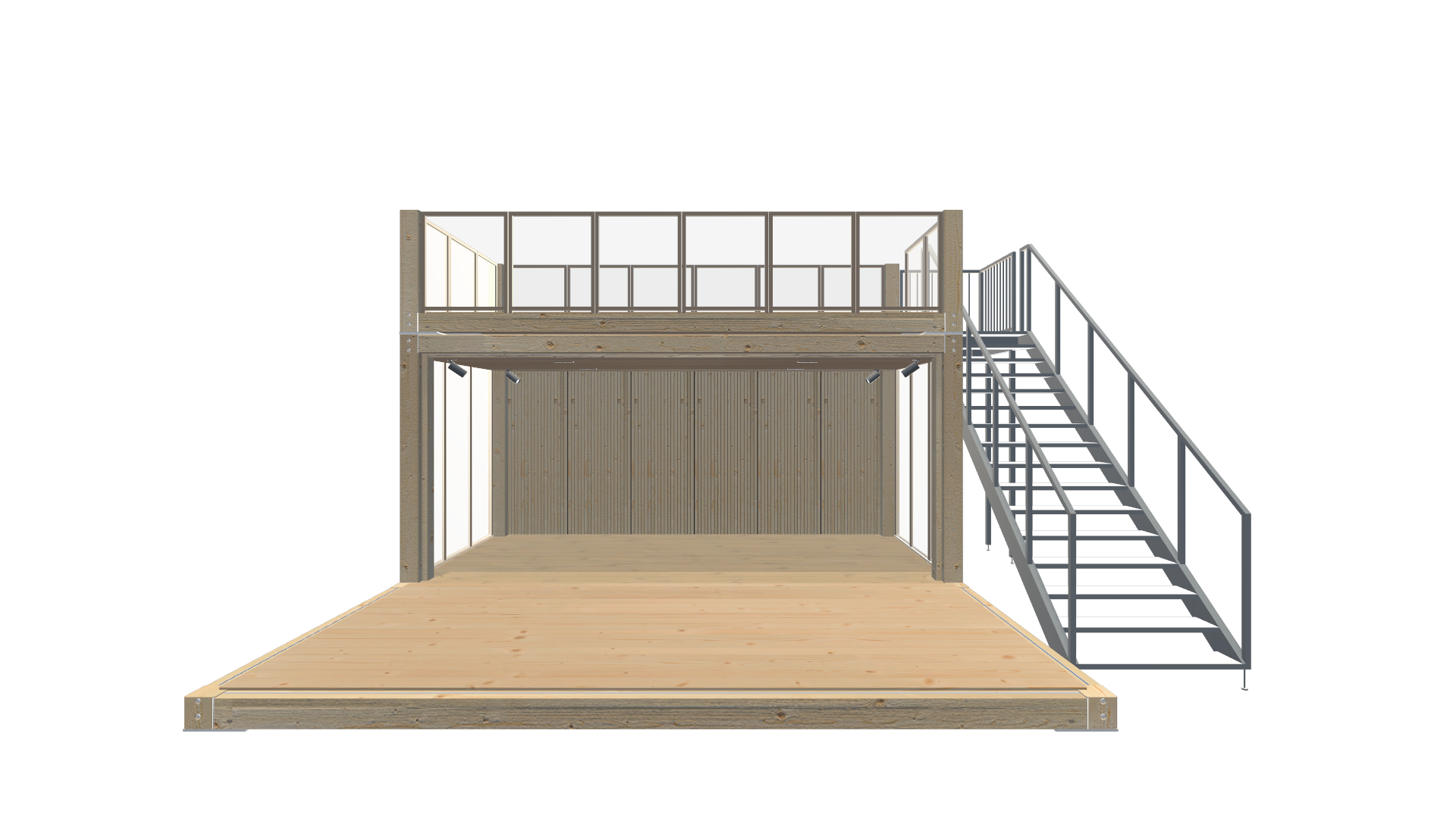 Gastro-Container Holz – Café & Rooftop Screenshot - Frontal