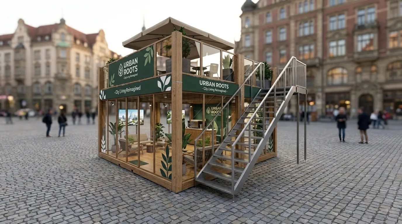 Roadshow Container Entwurf 203 - Holzmodul