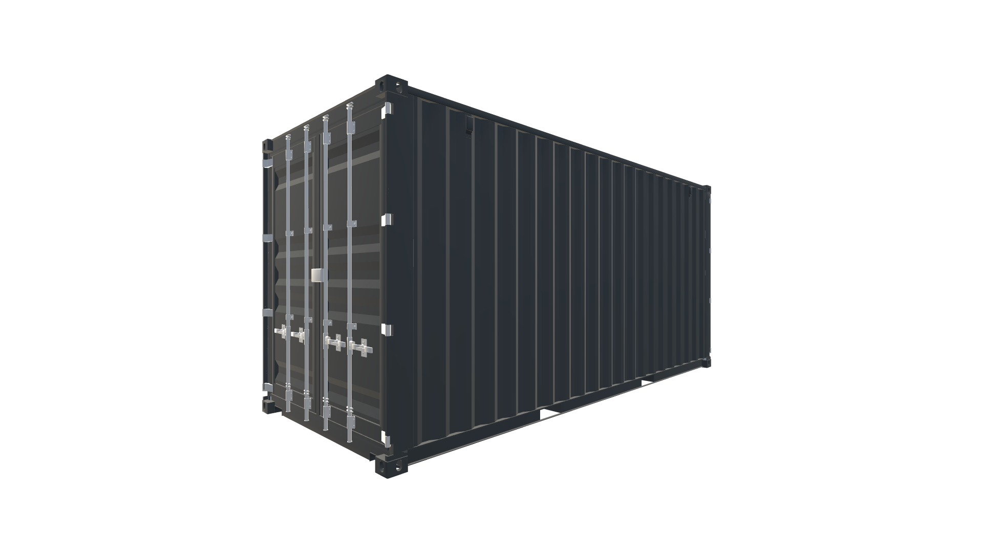 20 Fuß High Cube Double Door Container Screenshot - Vorne Links