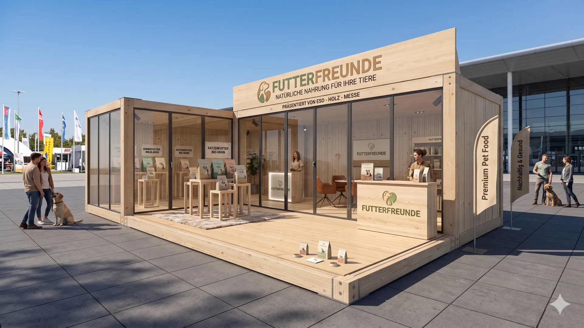 Messecontainer Entwurf 214 - Holzmodul