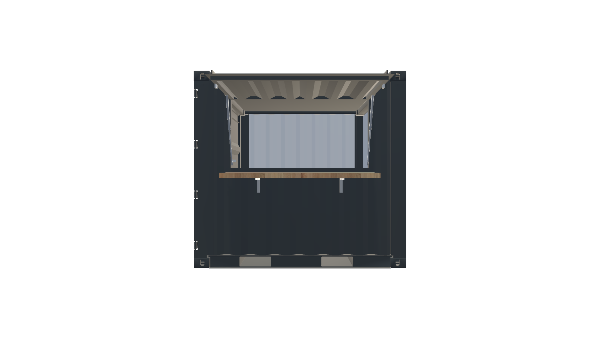 Kassen- & Akkreditierungs-Container – Mobiler Ticket- & Registrierungsstand Screenshot - Frontal