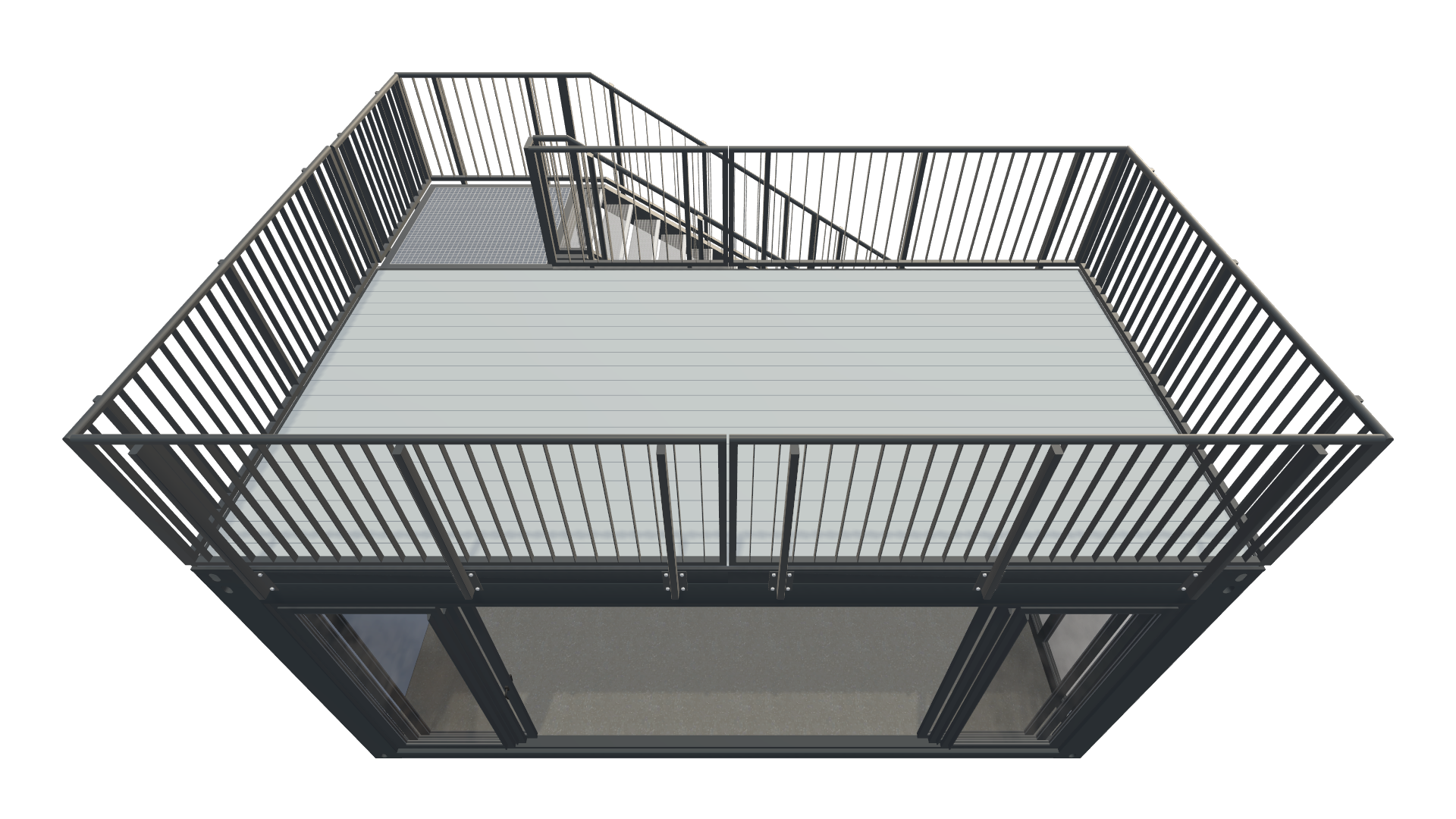 Messecontainer Entwurf 1 Screenshot - Schräg Oben