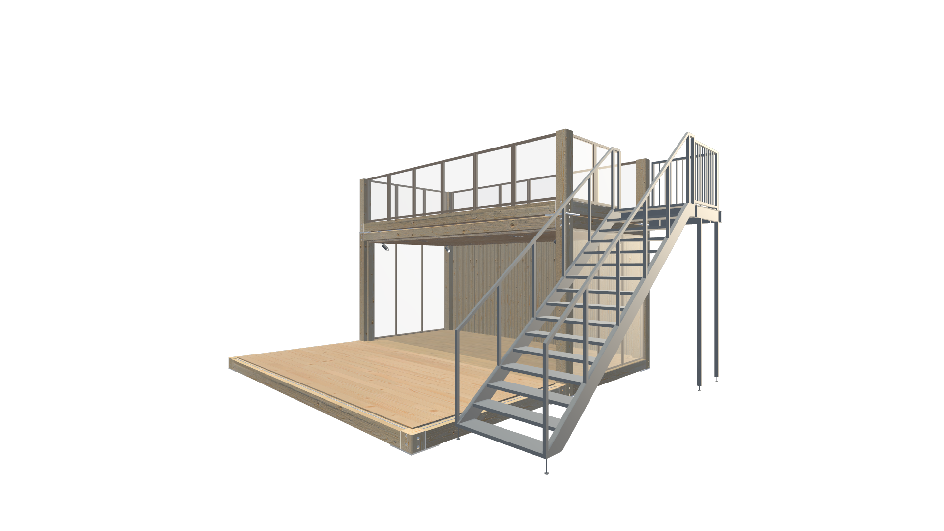 Messecontainer Entwurf 211 Screenshot - Vorne Rechts