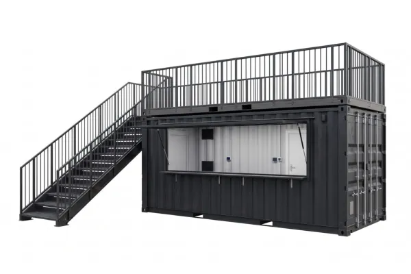 20 Fuß Kiosk Container mit Dachterrasse - Foto 20 Fuß Kiosk Container mit Dachterrasse