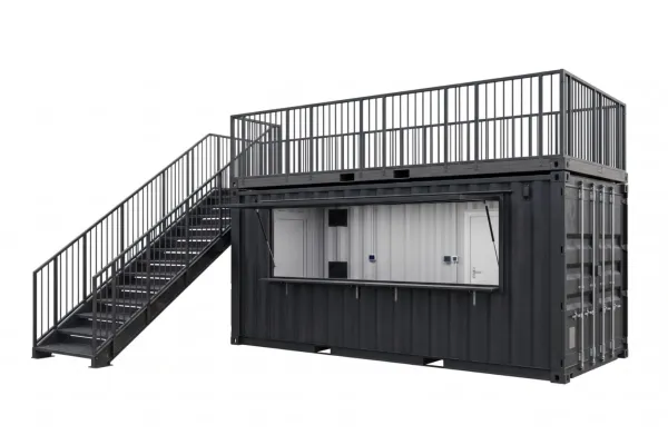 20 Fuß Kiosk Container mit Dachterrasse - Foto 20 Fuß Kiosk Container mit Dachterrasse