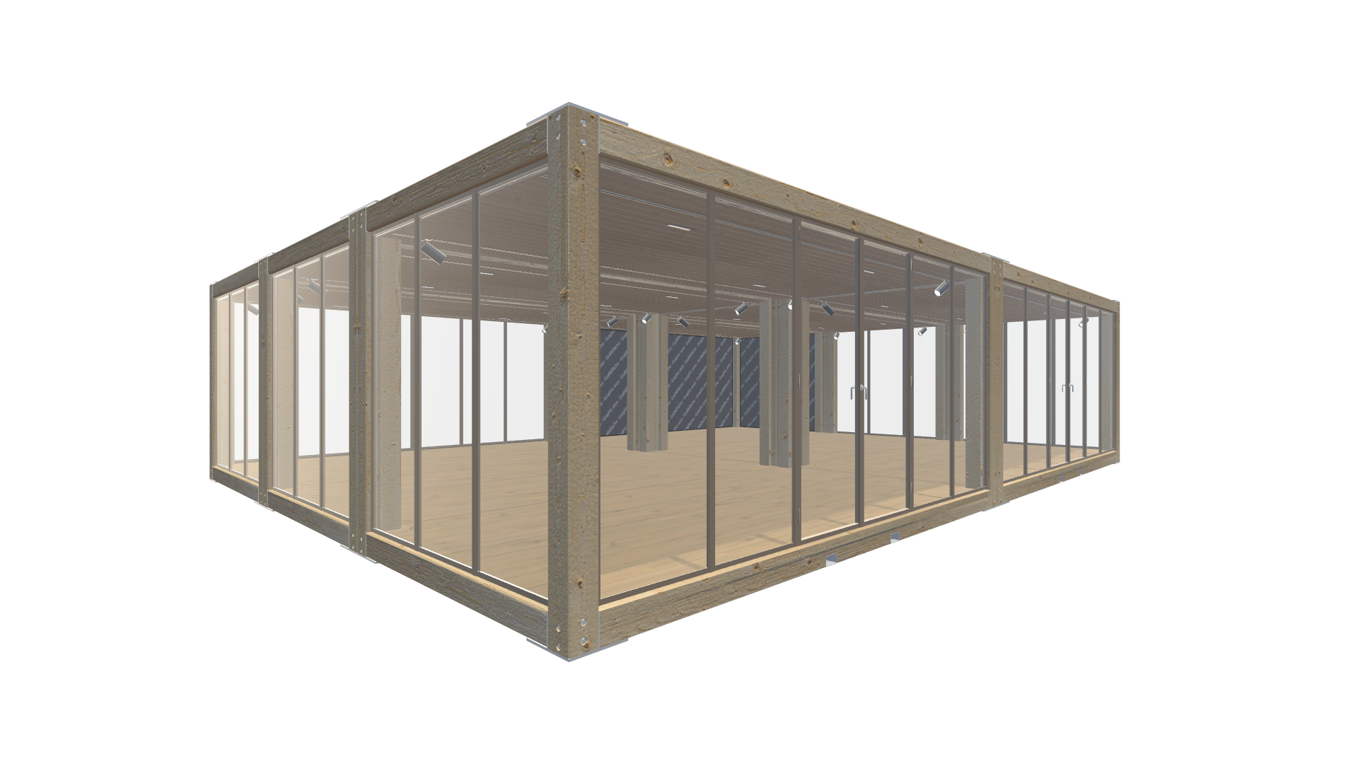 Pop-up Store Interior & Design – Modularer Holz-Pavillon Screenshot - Vorne Links