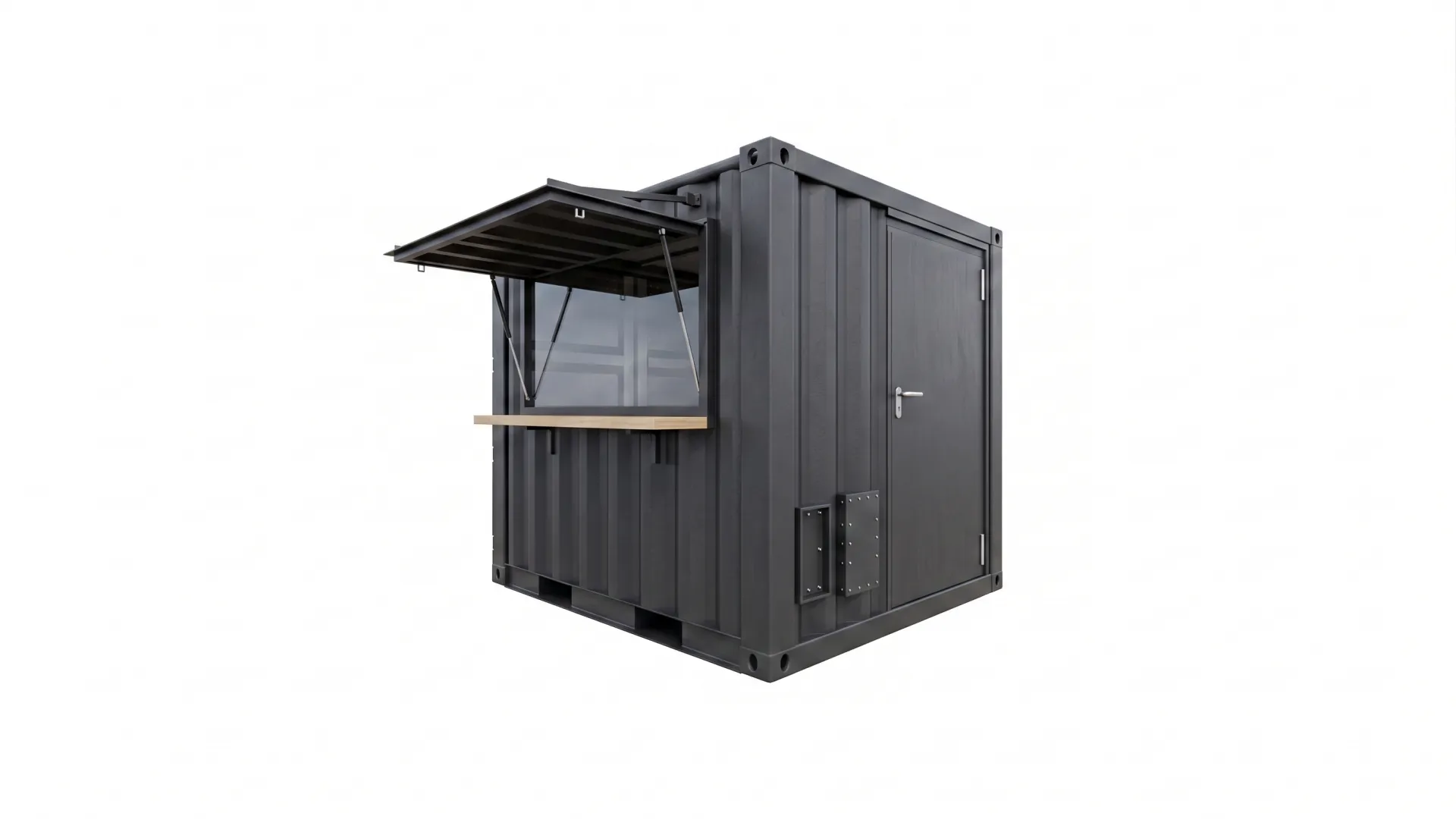 Ein 8 Fuß Kiosk Container mit Verkaufsklappe 8 Fuß Kiosk Container