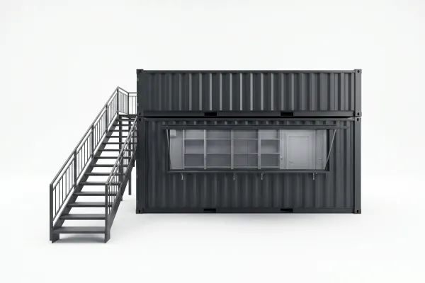 20 Fuß Kiosk-Container mit Container Dachterrasse - Foto 20-fuss-kiosk-container-mit-container-dachterrasse