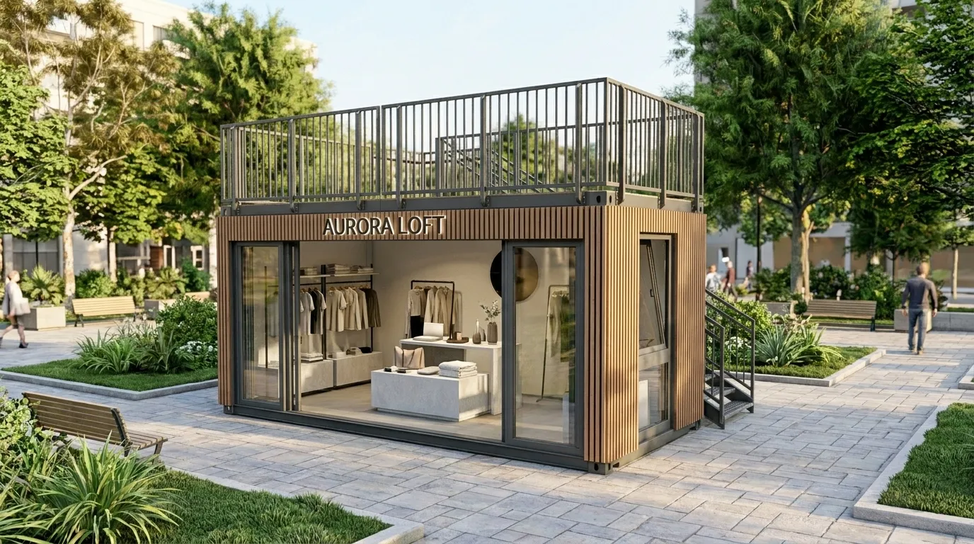 Pop-Up Store Entwurf 1 - Eventcontainer