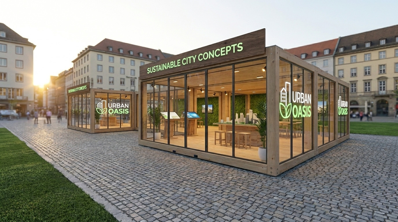 Roadshow Container Entwurf 204 - Holzmodul - Eventcontainer