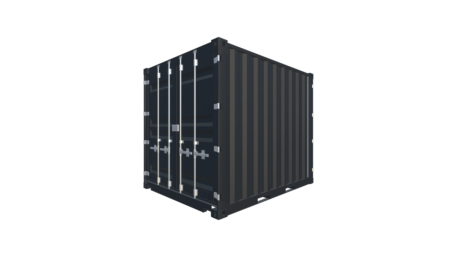 10 Fuß Double Door Container Screenshot - Hinten Rechts