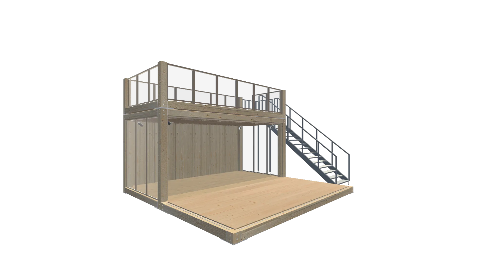 Messecontainer Entwurf 211 Screenshot - Vorne Links Messecontainer Entwurf 211 Screenshot - Vorne Links