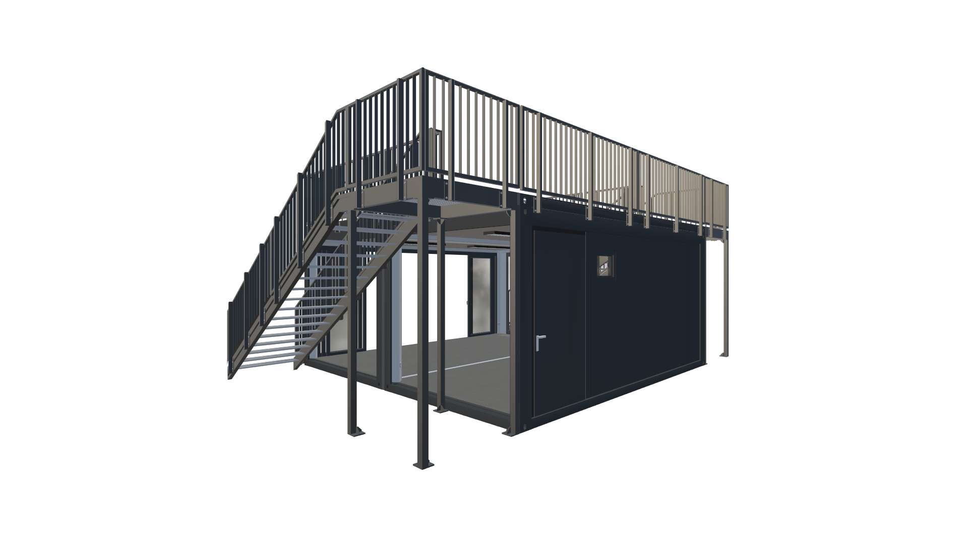 Festivalcontainer Entwurf 56 Screenshot - Hinten Links