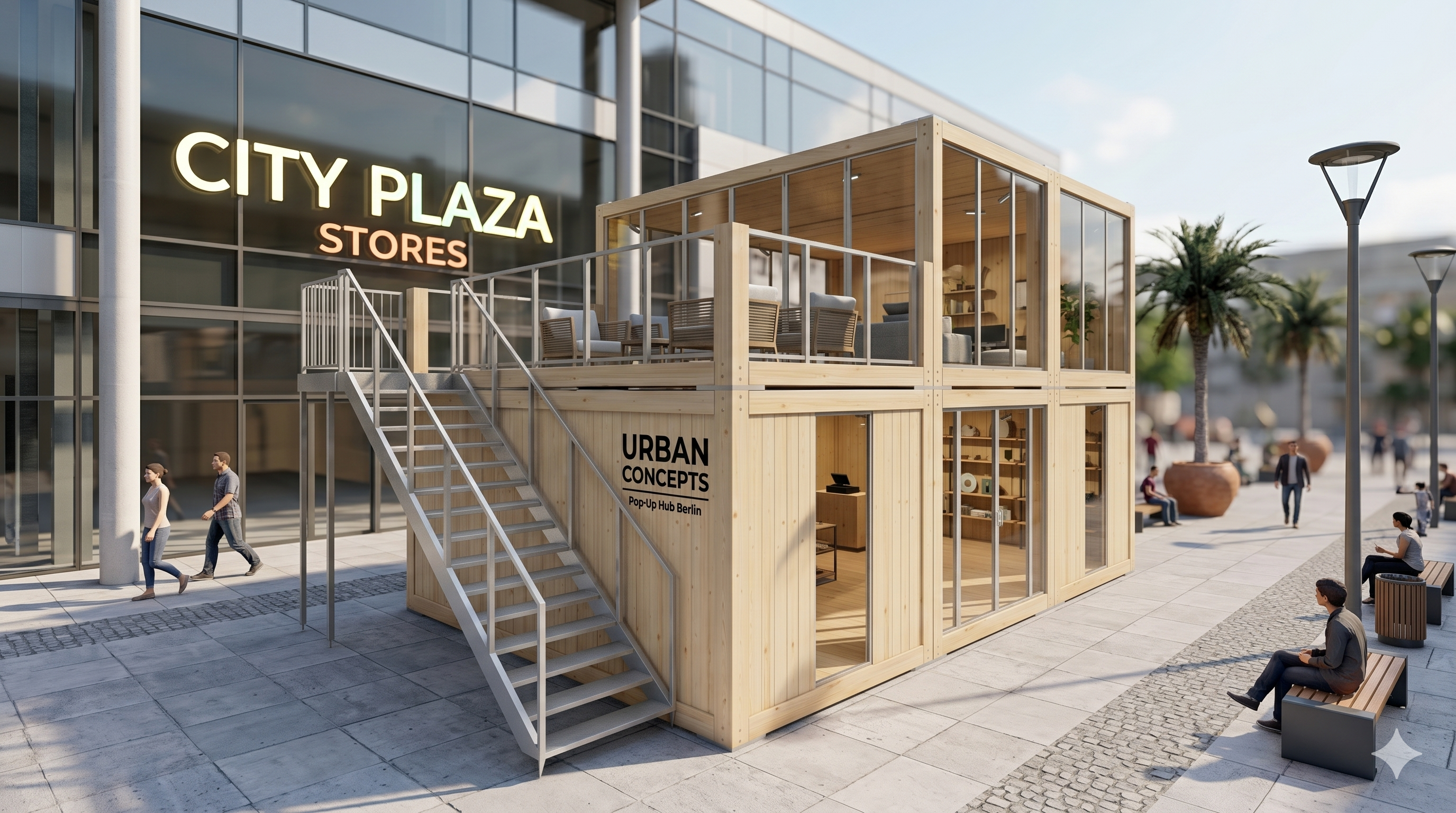 Pop-Up Store Entwurf 219 - Holzmodul - Eventcontainer