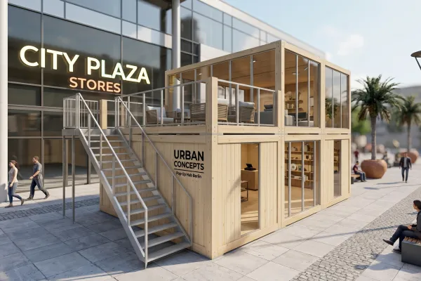 Pop-Up Store Entwurf 219 - Foto Pop-Up Store Entwurf 219 - Holzmodul - Eventcontainer