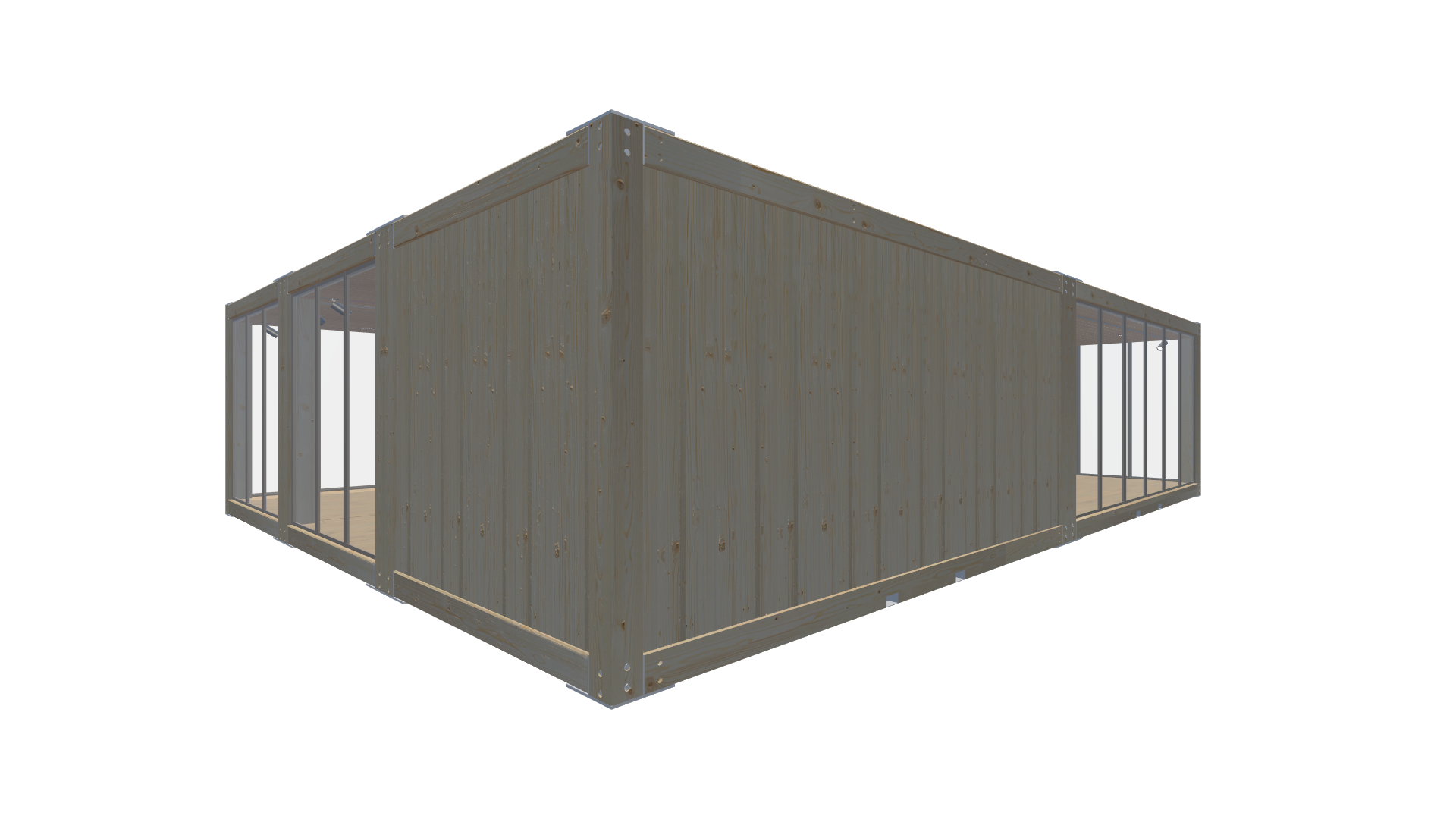 Pop-up Store Interior & Design – Modularer Holz-Pavillon Screenshot - Hinten Rechts