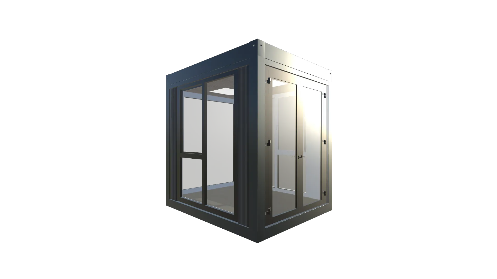 Bürocontainer Plus Line | Entwurf 10 Screenshot - Vorne Rechts Bürocontainer Plus Line | Entwurf 10 Screenshot - Vorne Rechts