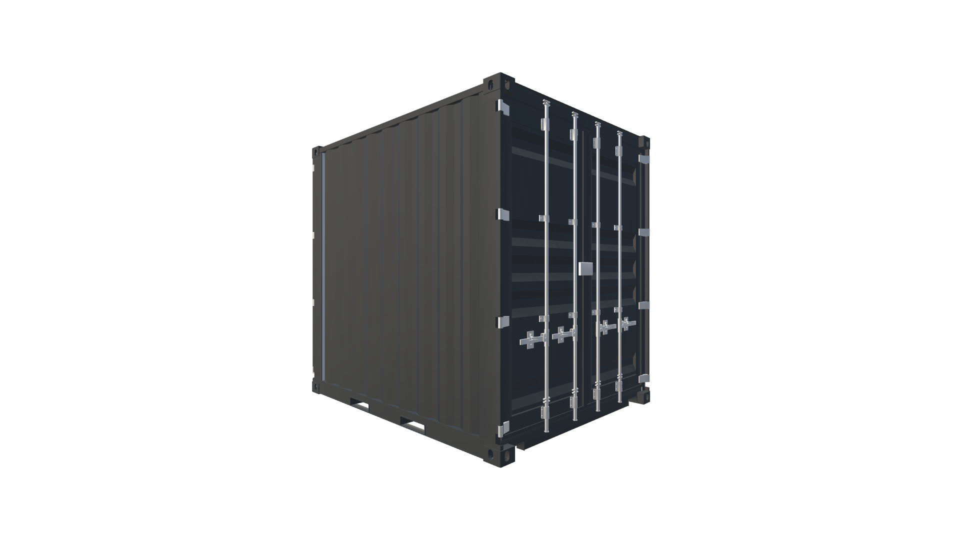 10 Fuß High Cube Double Door Container Screenshot - Hinten Links