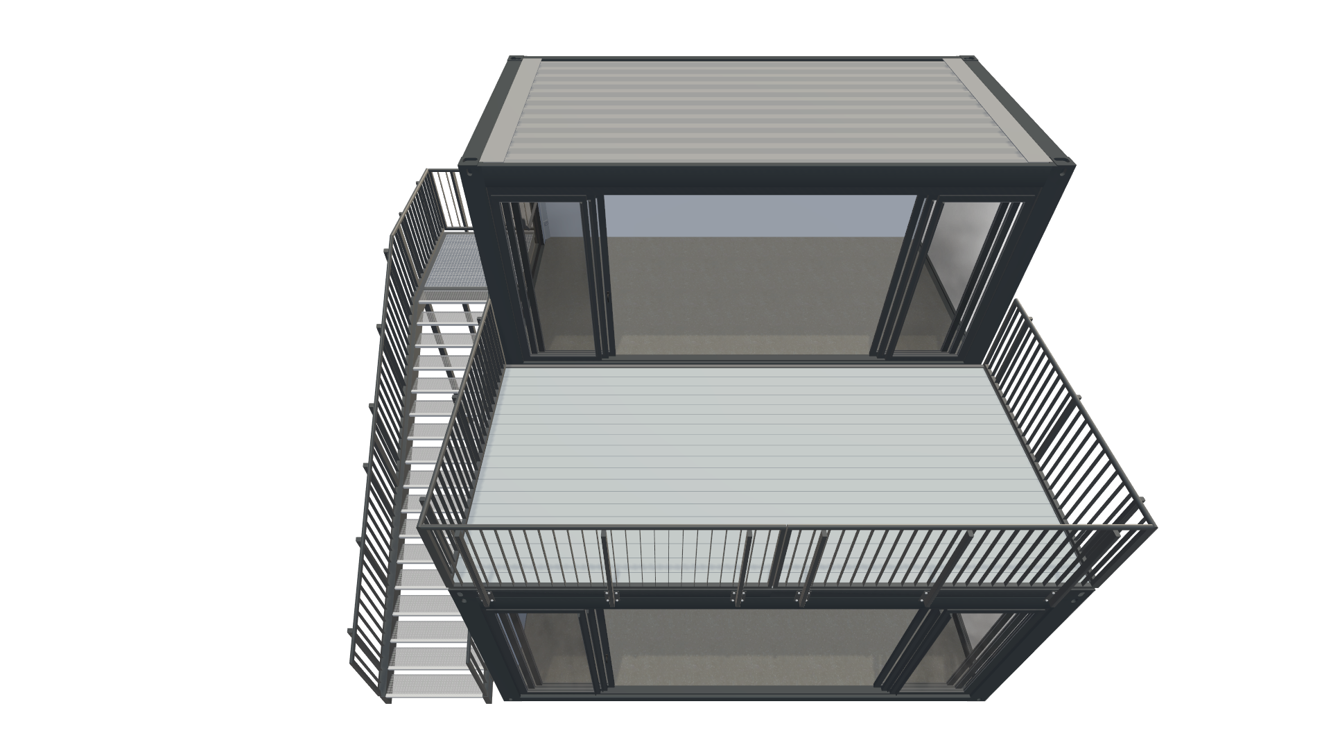 Messecontainer Entwurf 67 Screenshot - Schräg Oben