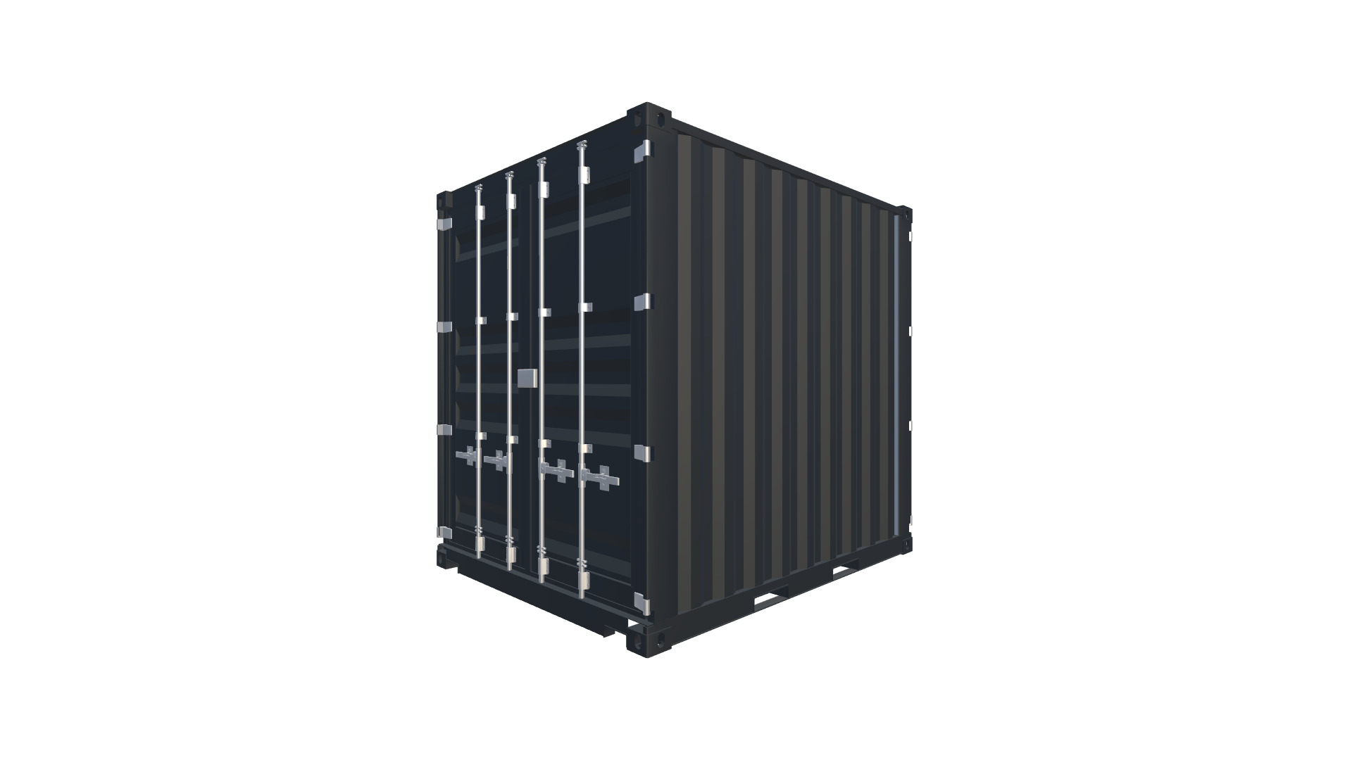 10 Fuß High Cube Double Door Container Screenshot - Hinten Rechts