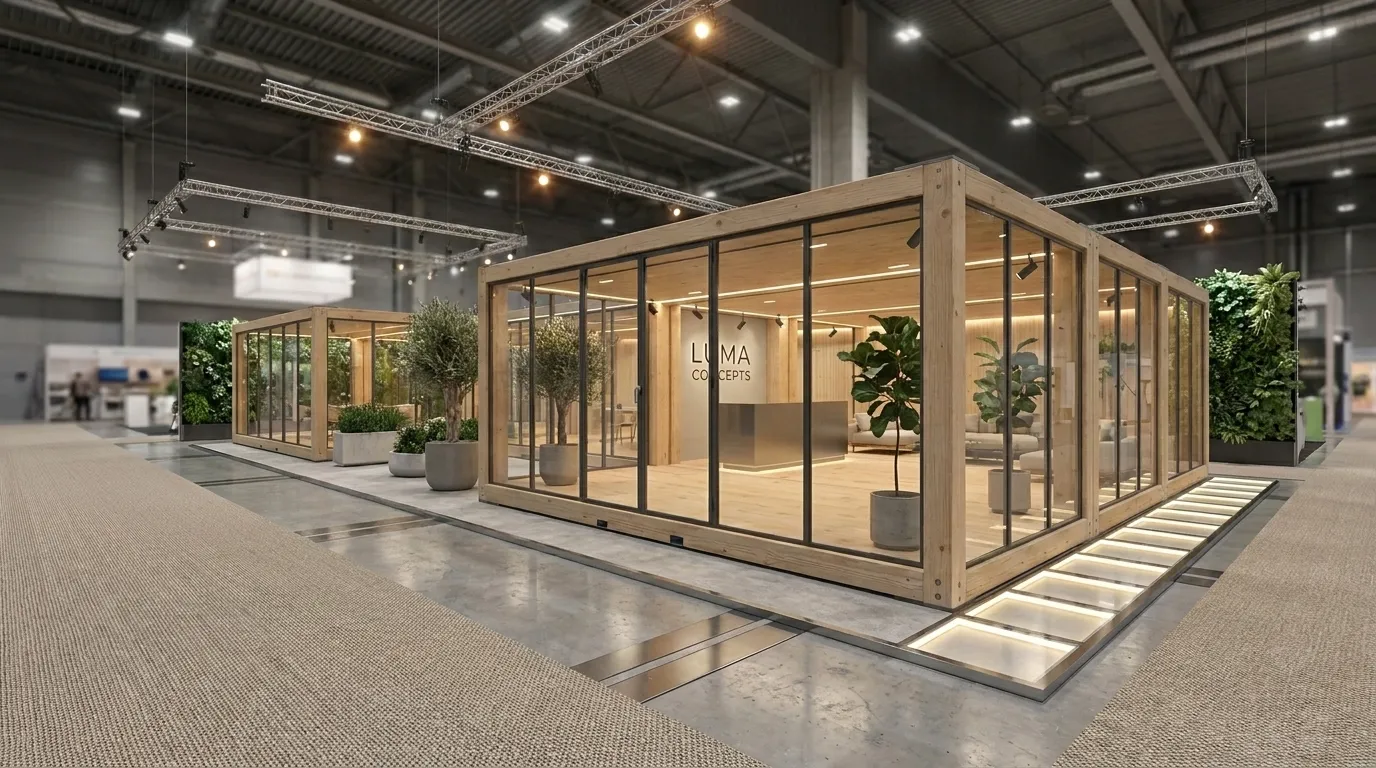 Messecontainer Entwurf 204 - Holzmodul