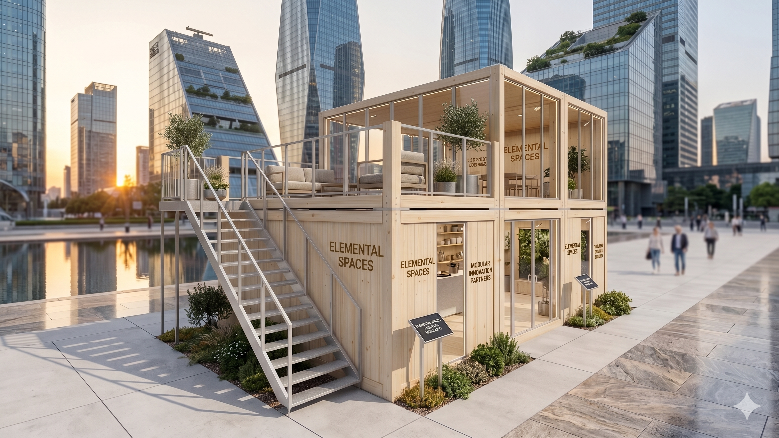 Showroom Entwurf 219 - Holzmodul - Eventcontainerbau