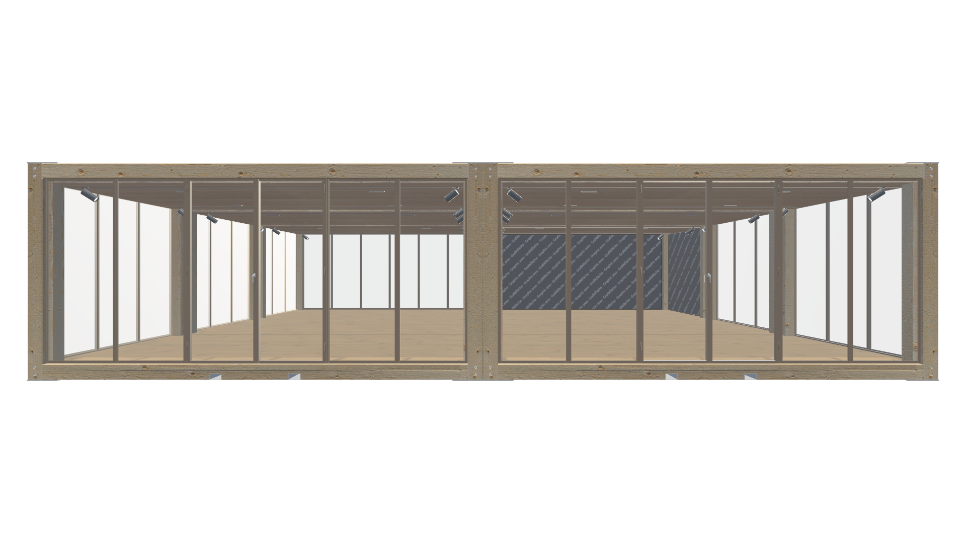 Pop-up Store Interior & Design – Modularer Holz-Pavillon Screenshot - Frontal