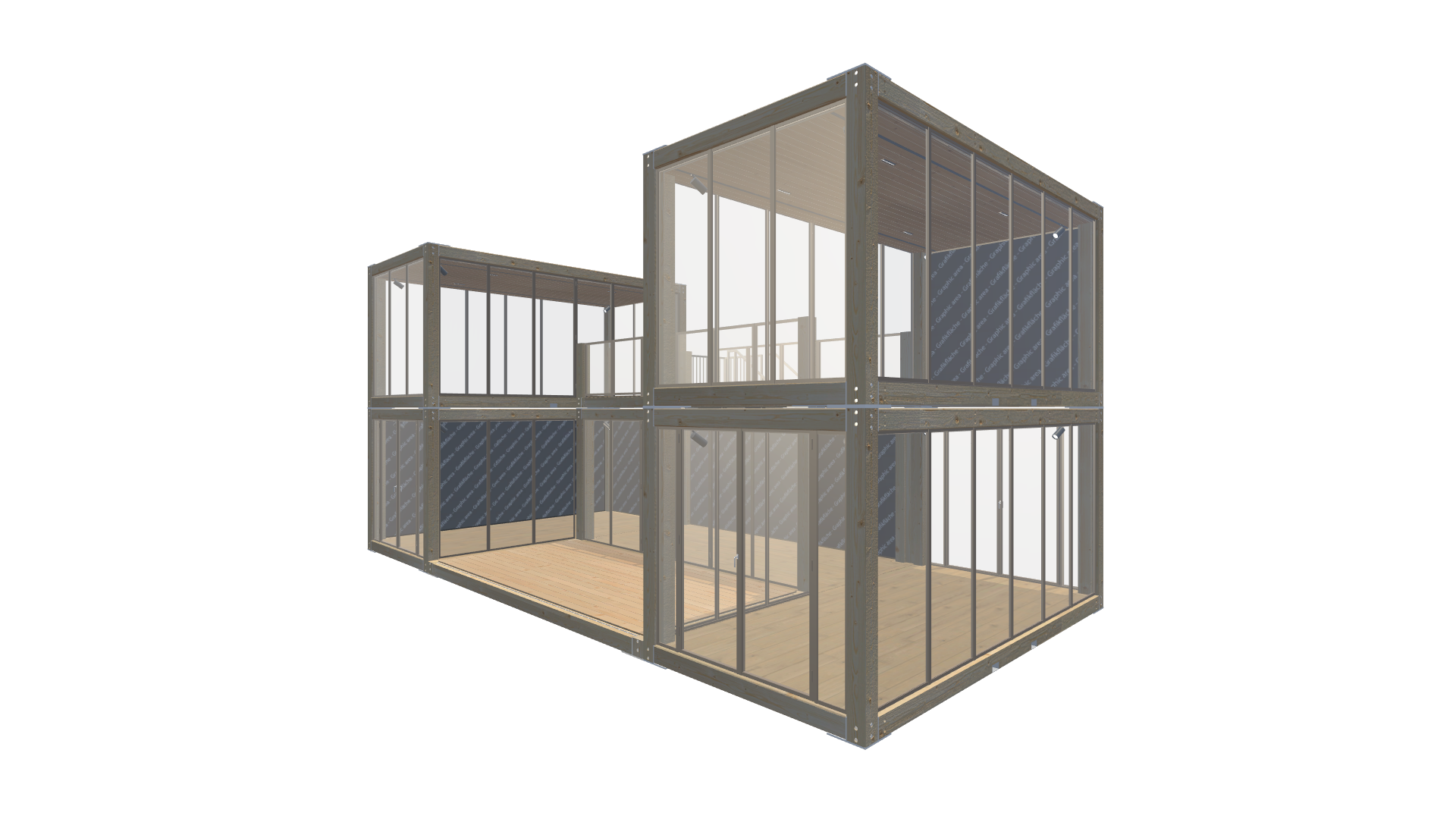 Holzmodule Woodline - PREFAB 209 - Screenshot - Hinten Links
