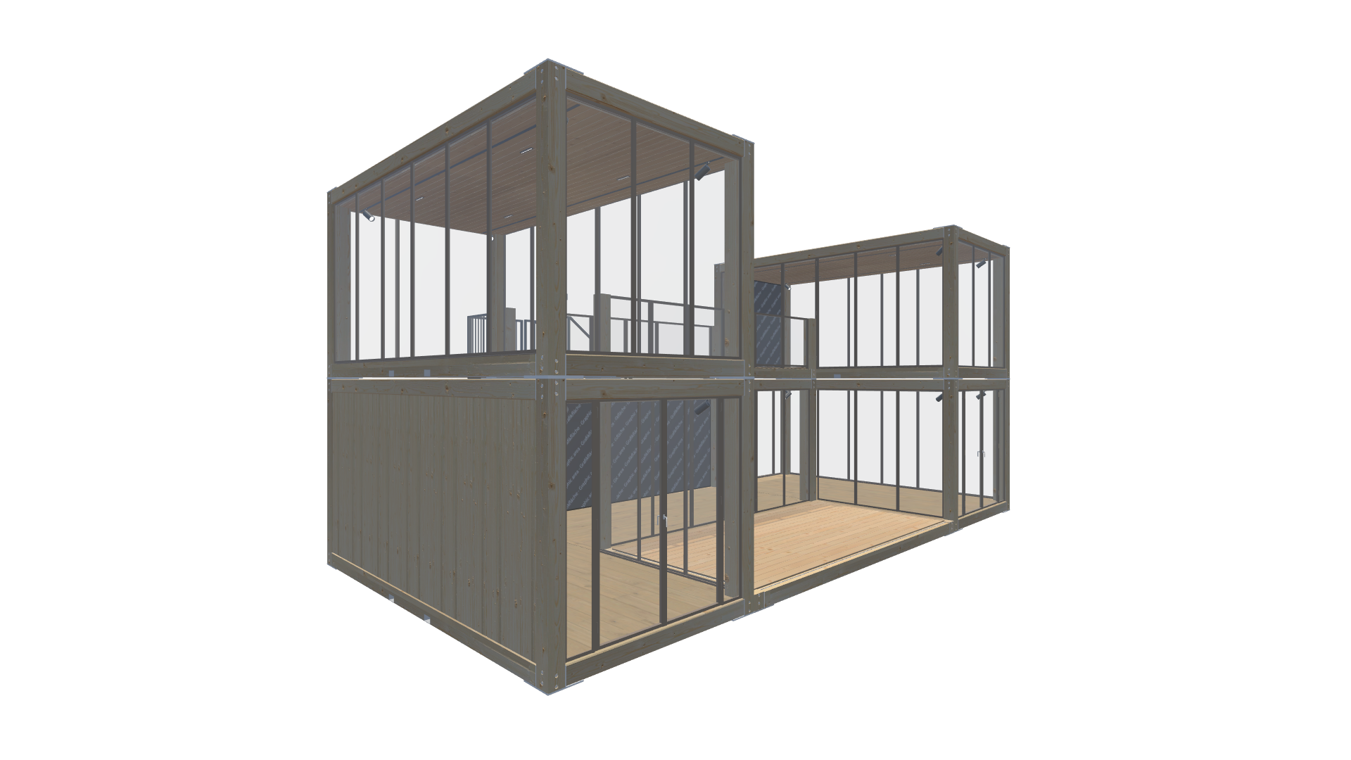 Holzmodule Woodline - PREFAB 209 - Screenshot - Hinten Rechts