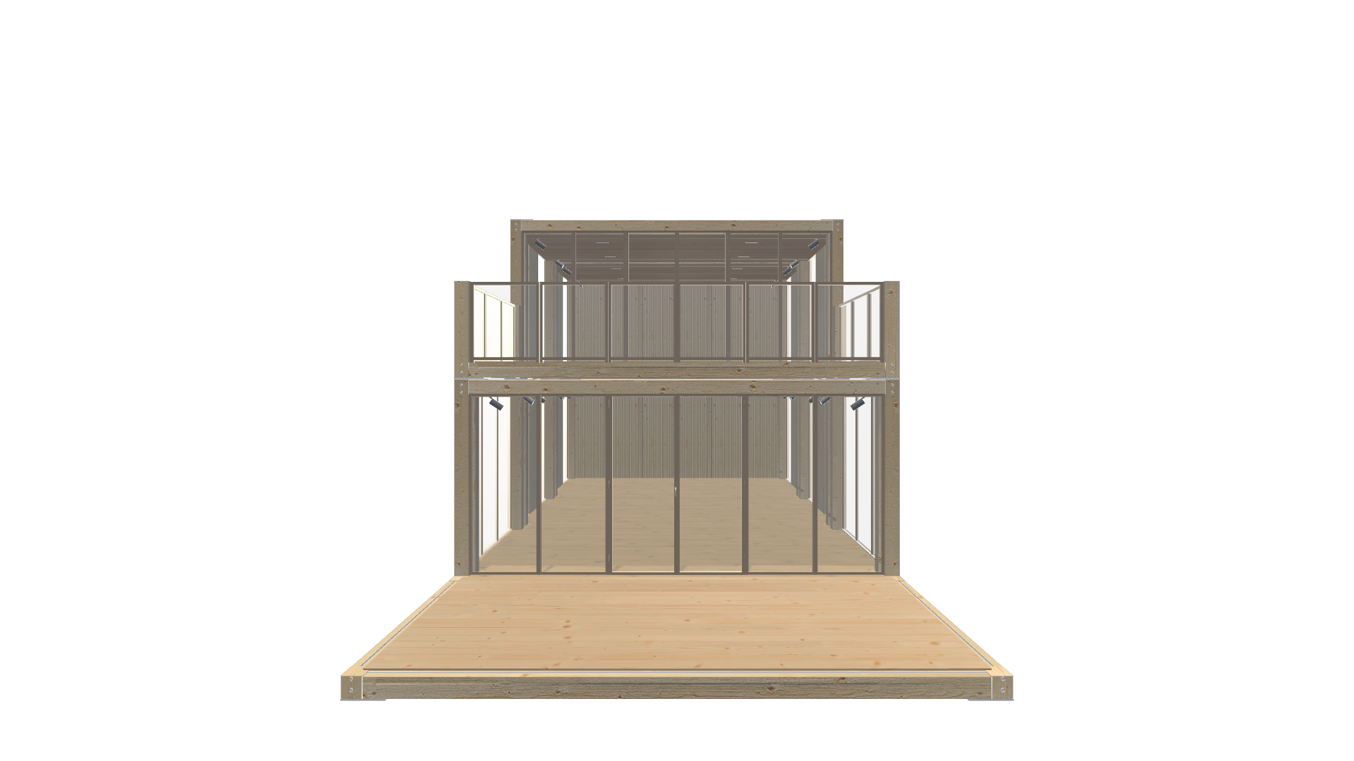 Holzmodule Woodline - PREFAB 216 - Screenshot - Frontal