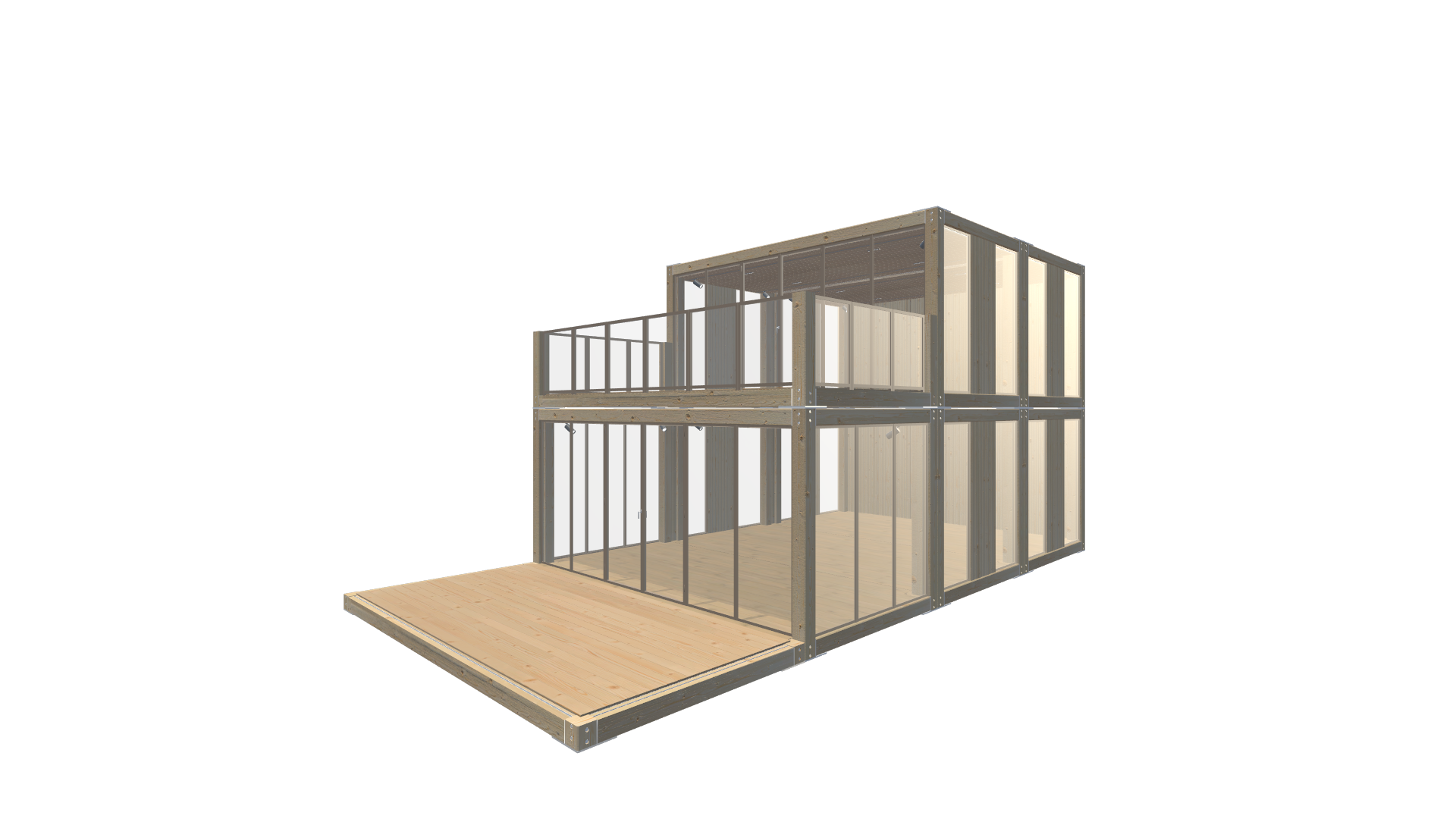 Holzmodule Woodline - PREFAB 216 - Vorne Rechts Holzmodule Woodline - PREFAB 216 - Screenshot - Vorne Rechts