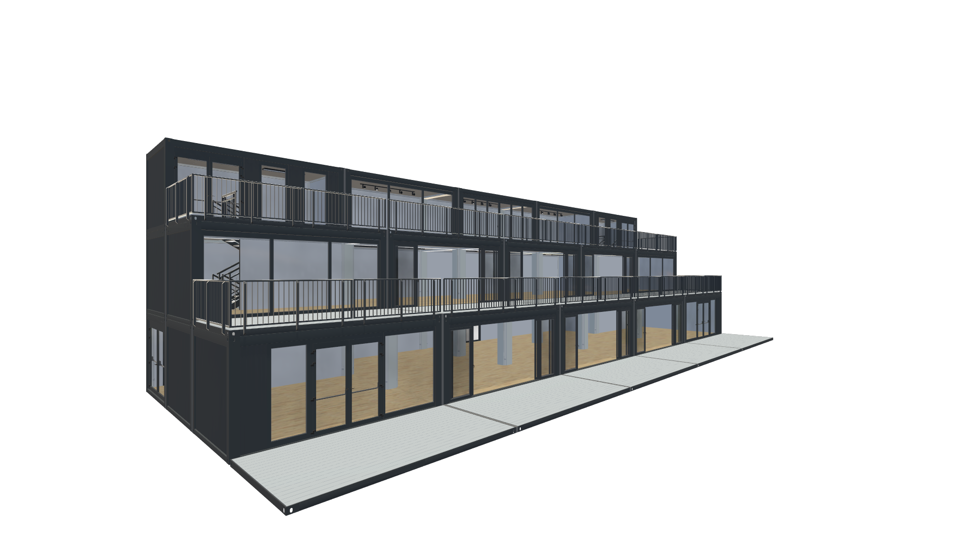 Eventcontainer Vario-Line | PREFAB 101 - Vorne Links Eventcontainer Vario-Line | PREFAB 101 - Screenshot - Vorne Links