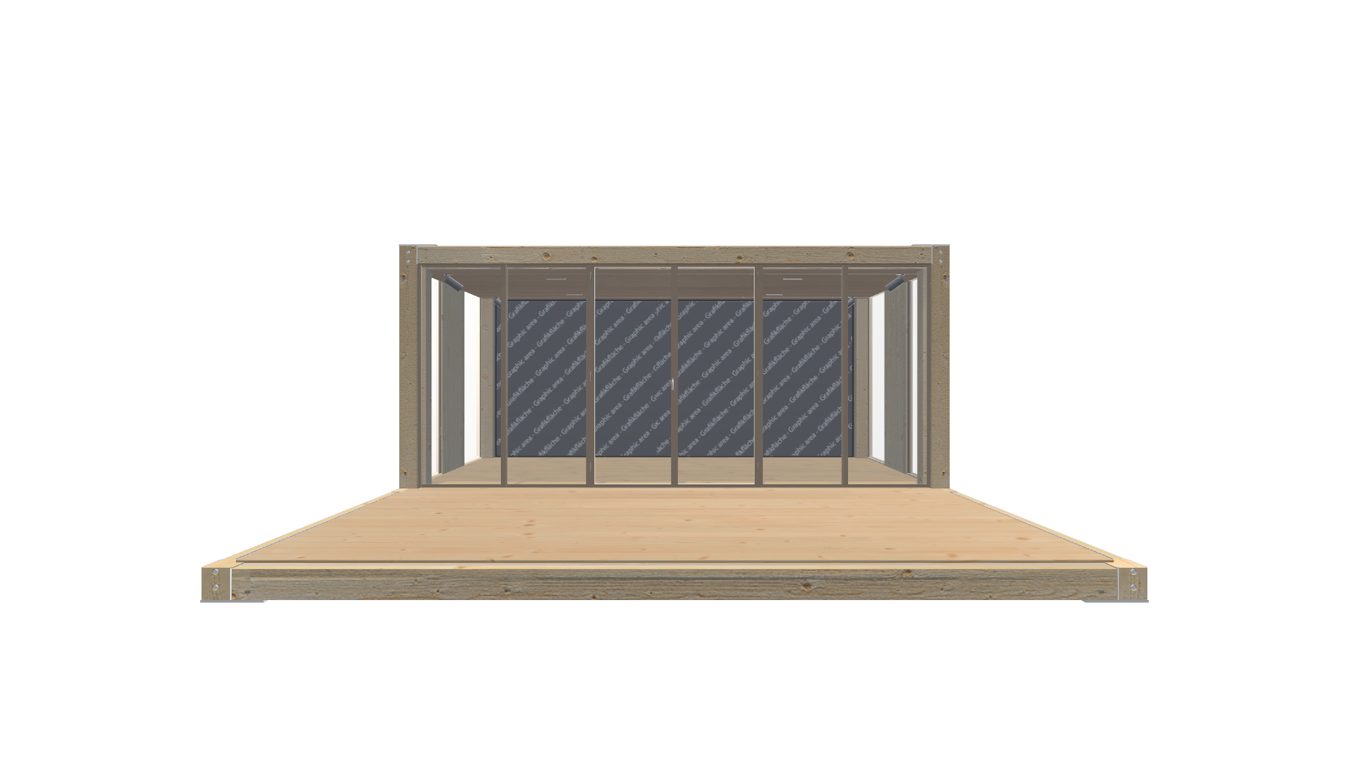 Holzmodule Woodline - PREFAB 206 - Frontal Holzmodule Woodline - PREFAB 206 - Screenshot - Frontal
