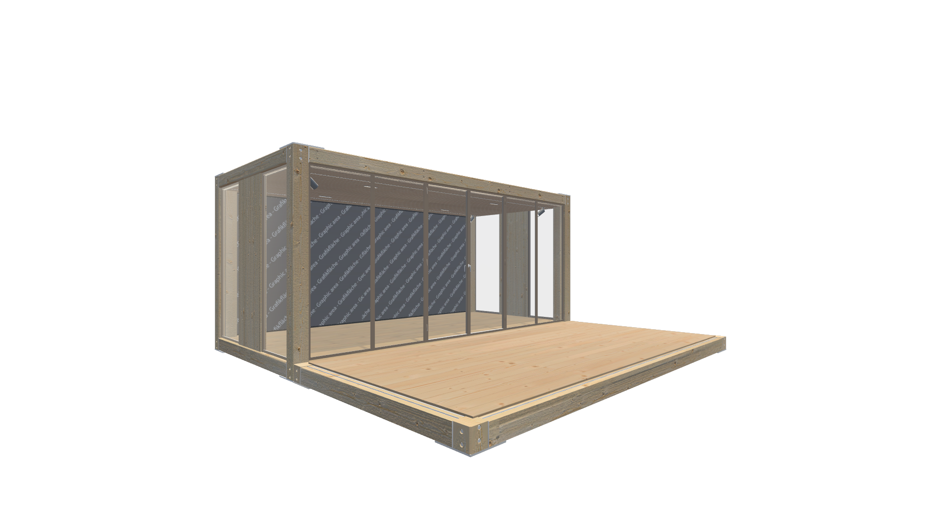 Holzmodule Woodline - PREFAB 206 - Screenshot - Vorne Links