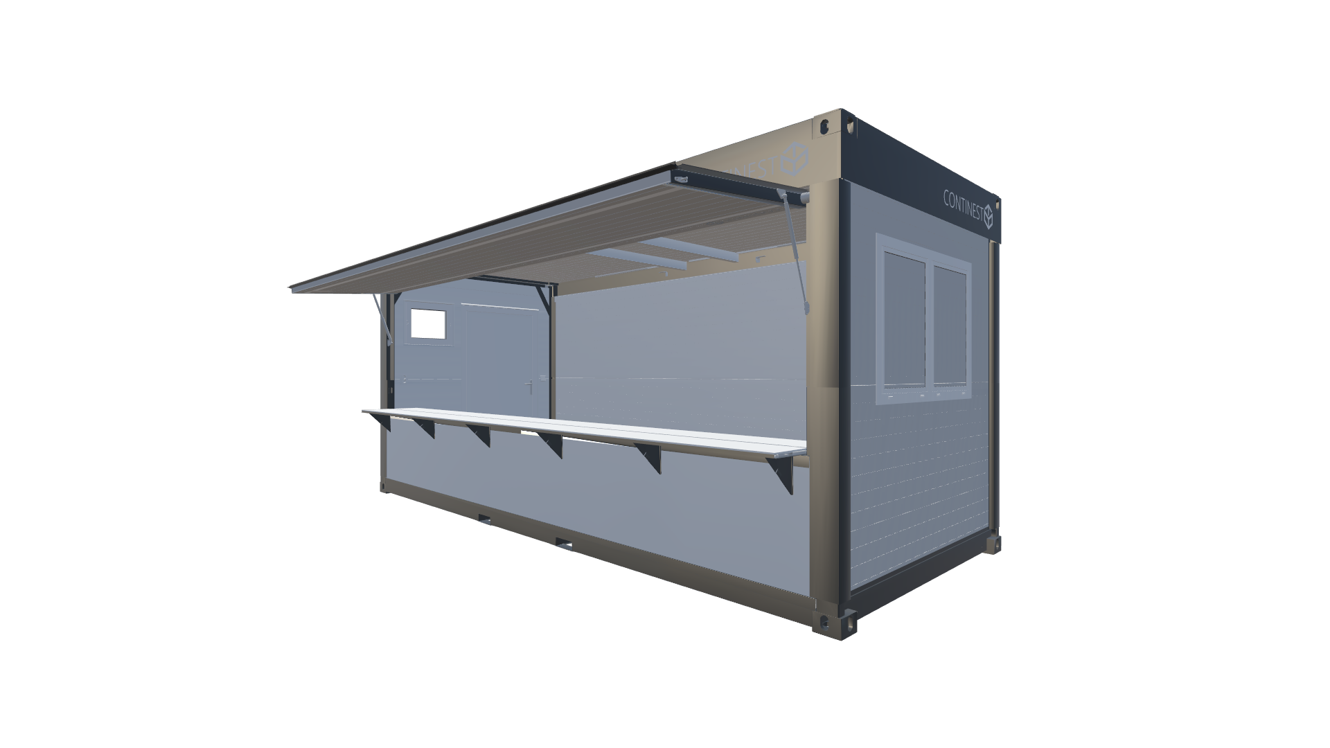 Faltmodule CN20-Standard Retail Unit – PREFAB 402 - Screenshot - Hinten Links