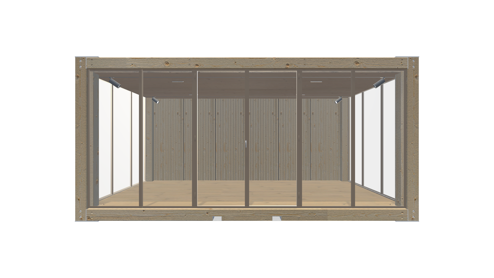 Holzmodule Woodline – PREFAB 201 - Frontal Holzmodule Woodline – PREFAB 201 - Screenshot - Frontal