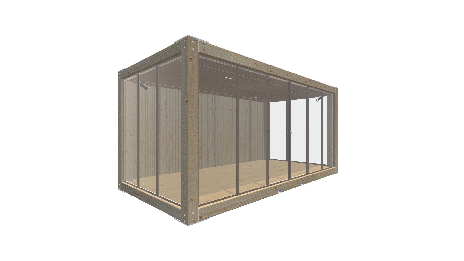 Holzmodule Woodline – PREFAB 201 - Screenshot - Vorne Links
