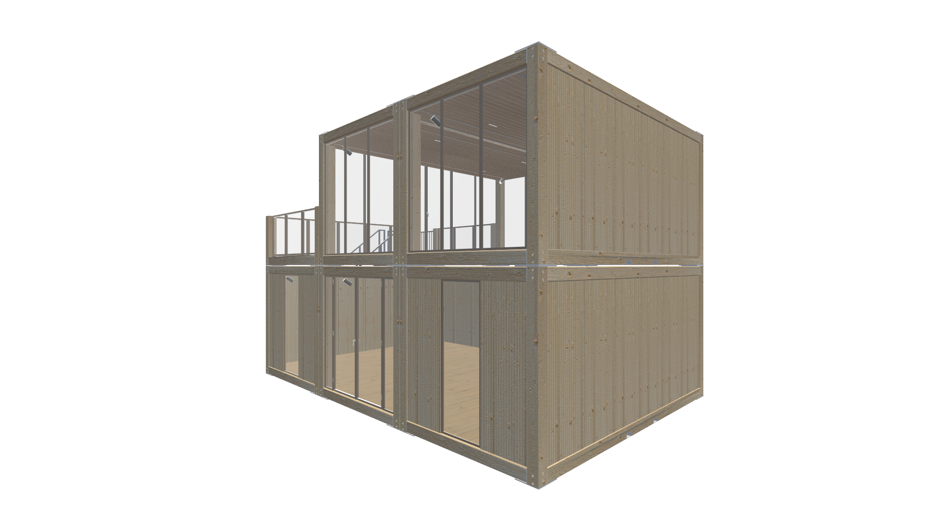 Holzmodule Woodline - PREFAB 219 - Screenshot - Vorne Links