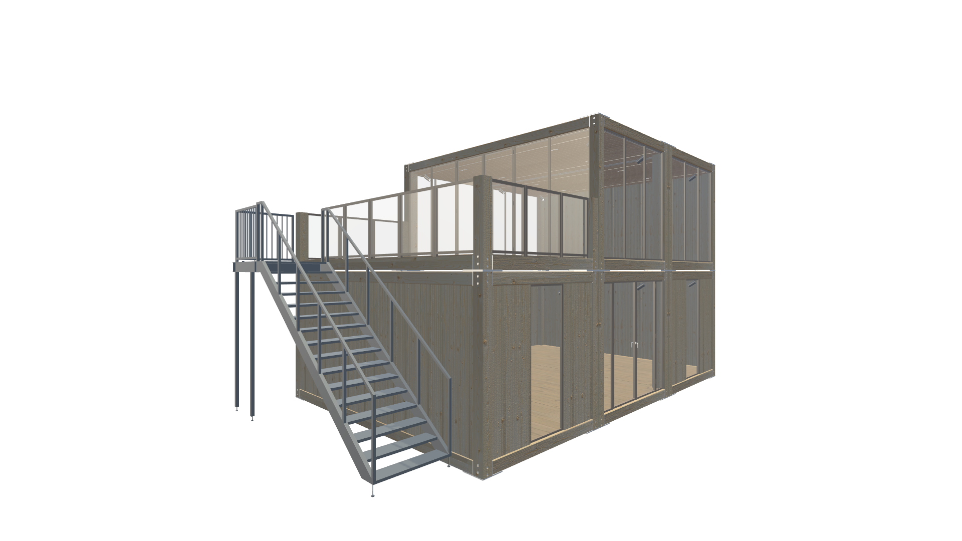 Holzmodule Woodline - PREFAB 219 - Screenshot - Hinten Links